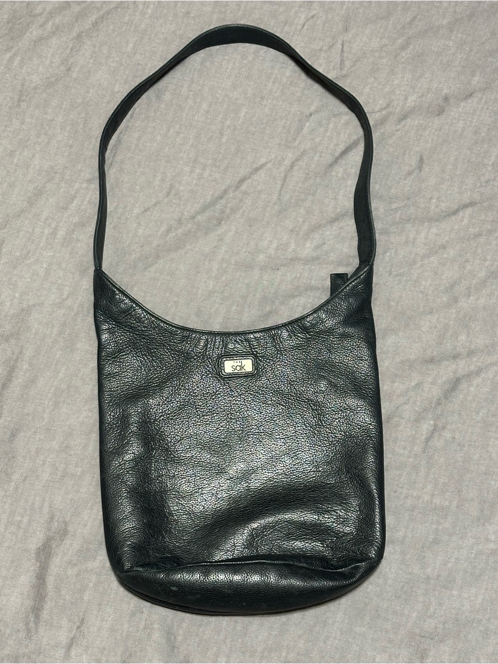 The Sak Black Pebbled Leather Hobo Bag